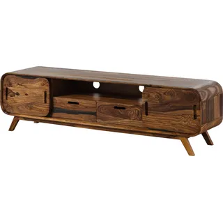 MASSIVMOEBEL24.DE TV-Board Sheesham 173x40x48 dunkelbraun lackiert MAILAND #226 - Dunkelbraun