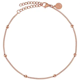 Gd. GOOD.designs EST. 2015 Fußkettchen für Damen Silber - Wasserfest - Fußkette mit kleinen Perlen Dots - Frauen Edelstahl Fußschmuck