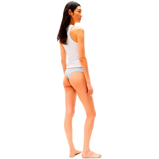 Tommy Hilfiger Uw0uw05641 Tanga 3 Einheiten - White / Light Pink / Sweet Blue - L
