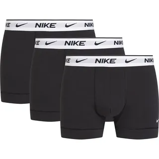 Nike Herren Everyday Cotton Stretch Trunks 3Pk, Black/Black/Black, XS