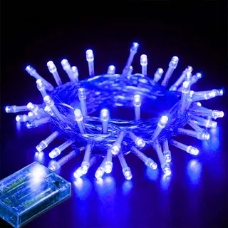 3M 30 LED Lichterkette Batteriebetrieben Batterie Blau Innen Weihnachtslichterkette Weihnachtsbeleuchtung Schlafzimmer Party Hochzeit Deko - Blau