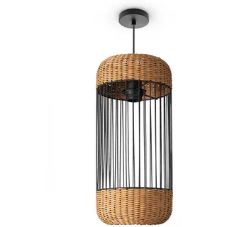 Paco Home PUSTA 1-flg. 19 cm schwarz Rattan