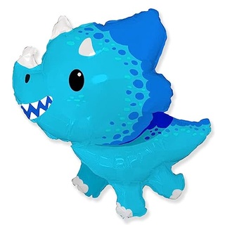 Ballonim® Baby Triceratops blau ca. 70cm Luftballons Folienballon Party DekorationGeburtstag