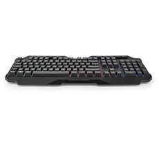 NEDIS Wired Gaming Keyboard - USB Type-A - Folientasten - LED - QWERTZ - DE-Layout - Stromversorgung über USB - Netzkabellänge: 1.30 m - Multimedia