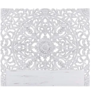 Menzzo Serena Kopfteil Bett 160cm aus Holz Weiß