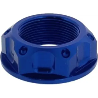 Mutter Lenkkopf JMP Bolt M22x1,00mm Aluminium blau für Suzuki GSX 0 FA F / GSF Bandit SA , Yamaha FZS 0 Fazer S N 60 / 65 / 80 / 85 / 110 / 125 / 200