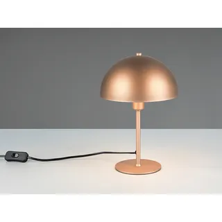 Kleine LED Tischleuchte Wohnzimmer Pilzlampe dimmbar 30cm braun mit Lampenschirm - Braun