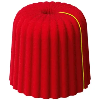 Hocker Canelé rot, Designer Revelop, 46 cm