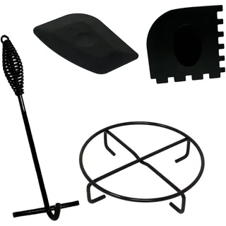 Dutch Oven Zubehör-Set – Deckelheber, Deckelständer, Schaber – praktisches Grill- & Outdoor-Zubehör für Camping, Dutch Oven & Gusseisenküche