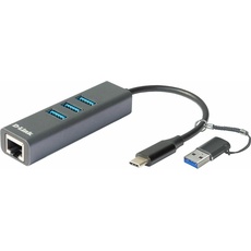 Bild 2.5G Ethernet Adapter, RJ-45, USB-C 3.0/USB-A 3.0 [Stecker] (DUB-2315)