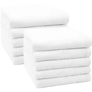 Zollner Handtücher, 10er-Set, 50x100 cm, 100% Baumwolle, Weiß , Textil , 50x100 cm , Oeko-Tex® Standard 100 , Heimtextilien, Badtextilien, Handtücher