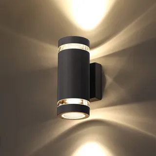 CELAVY Runde LED Wandleuchte Außenleuchte, IP65 Wandlampe aus Aluminium, Wasserdichte Wandbeleuchtung Außenlampe für Innen- und Außenbereich, Außenbeleuchtung mit ETL Zertifikat, Warmweiß