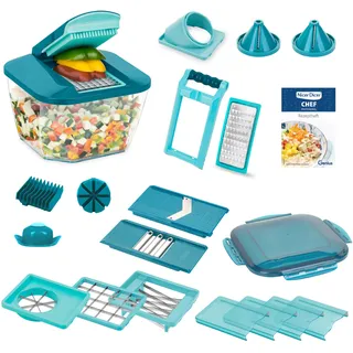 Genius Nicer Dicer Chef Professional Gemüsescheider 23-tlg. Transparent-Grün