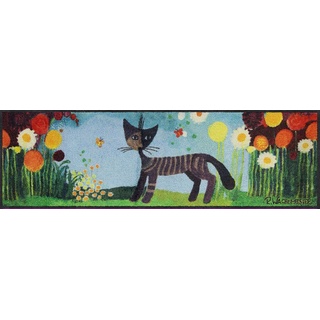 SALONLOEWE Rosina Wachtmeister Fußmatte Margherite 35 x 120 cm Läufer Katzen bunt