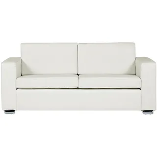 Beliani Sofa 3-Sitzer Helsinki Echtleder Weiß