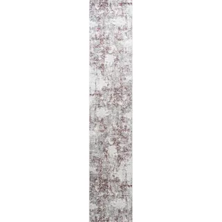 Läufer , Grau, Rosa, Silberfarben , Textil , Abstraktes , rechteckig , 67x340 cm , Oeko-Tex® Standard 100 , für Fußbodenheizung geeignet , Teppiche und Böden, Teppiche, Teppichläufer, Läufer