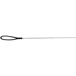 TX-14021 Chain Leash, Chromed, with Nylon Hand Loop 1M/3MM Black