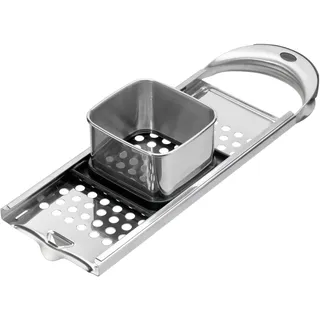 Spätzlehobel GEFU "TRADIZIONE", silber (silberfarben), B:11cm L:33,5cm, Edelstahl, Kunststoff, Küchenreiben, Spätzlehobel