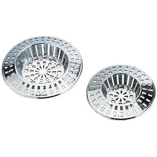 Wenko Abfluss-Sieb, Chrom 2er Set
