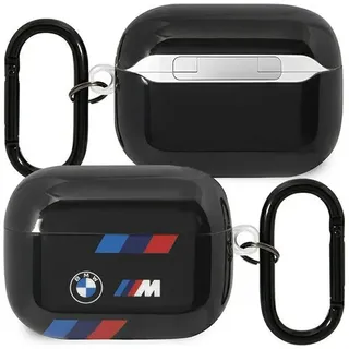BMW BMAP222SOTK AirPods Pro 2 gen Abdeckung schwarz/schwarze Tricolor-Streifen - Schwarz