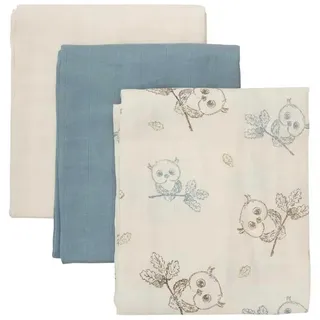 Pippi 3er Pack Unisex Baby Stoffwindel/Spucktuch/Mullwindel 70x71