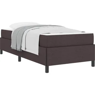 vidaXL Boxspringbett Dunkelbraun 90 x 200 cm Stoff - Braun