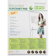 Bi-Office Earth Flipchartblock aus Recyclingpapier, A1, Blanko, 40 Blättern, 70 g/m2, 5 Flipchartblöcke