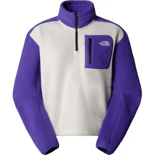 The North Face Yumiori 1/4 Zip Sweatshirt, White Dune/Peak Purple, L