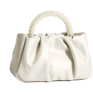 Beatfull Clutch Leder Weiss/opulenter Garten