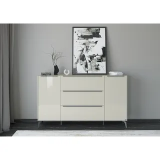 Sideboard "Reno", kaschmir matt lack, glas kaschmir glanz, B:182cm H:109cm T:42cm, Glas, Holzwerkstoff, SET ONE BY MUSTERRING, Sideboards, Sideboard, Mit Winkelfuß in diversen Farben, 109 cm Höhe & Farbauswahl
