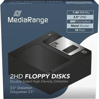 MediaRange Disketten - 10er Pack (Mehrfarbig, 1,44 MB, 10 Stü