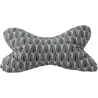 POWER INN Leseknochen groß ca. 44x23cm | Nackenkissen als Buchstütze und Lesekissen | 60° waschbar aus hochwertigem Designer-Druckstoff 100% Baumwolle (Baumwolle, Beige 1)