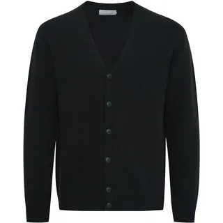 Strickjacke CASUAL FRIDAY "Strickjacke CFKarl", Herren, Gr. M, blau (schwarz navy), Obermaterial: 80% Lammfell LF. 20% Polyamid PA., Strickjacken Strickjacke