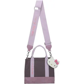 Fritzi aus Preußen Umhängetasche Izzy09 Canvas Hello Kitty Shopper Purple Cat