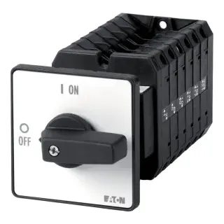 Eaton 091786 Wende-Stern-Dreieck-Schalter, T5B, 63 A, Zwischenbau, 6 Baueinheit(en), Kontakte: 11, 60 °, rastend, mit 0-Stellung, D-Y-0-Y-D, SOND