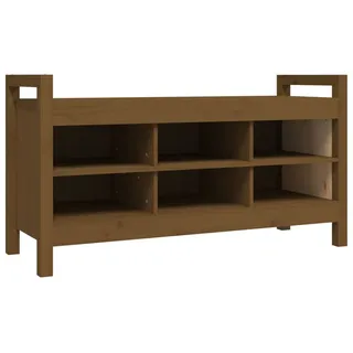 Flurbank Honigbraun 110x40x60 cm Massivholz Kiefer - Braun