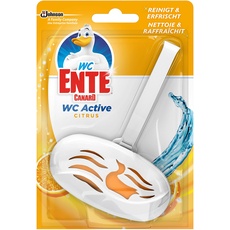 WC-Ente Active 3in1 WC Duftspüler-Einhänger, WC Reiniger, Citrus Duft, 6er Pack (6 x 40g)