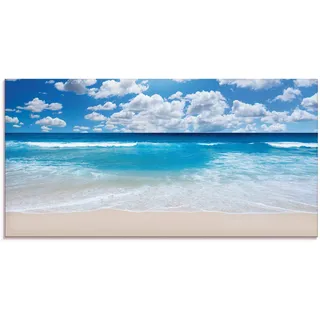 Artland Glasbild "Großartige Strandlandschaft" Strand 1 Stk. tlg. in verschiedenen Größen, farbe bild(er): blau