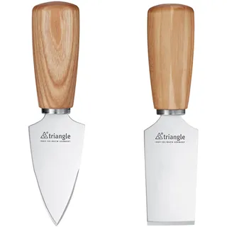 triangle 90 182 02 04 Parmesanmesser-Set Soul 2-tlg. gerade und spitz mit Esche-Griff zum Spalten und Brechen von Parmesan Made in Solingen/Germany professionelle Qualität in Geschenkkarton