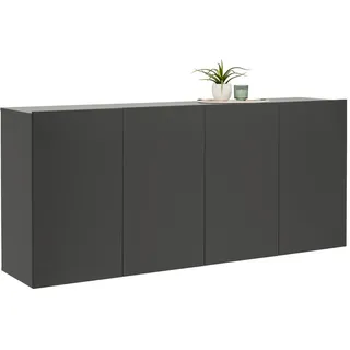 hom'in Hom`in Hängesideboard Anthrazit, - 180x80x42 cm, hängend, Typenauswahl, Wohnzimmer, Wohnwände, Hängeelemente