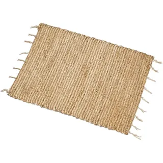 Alexandra House Living Natürlicher Rattan-Teppich, Naturfaser, 60 x 90 cm