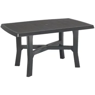 PROGARDEN Rodano Gartentisch 134 x 88 x 10 cm Anthrazit