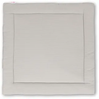babybay Krabbeldecke 120x120 cm Waffelpiqué, weißgrau