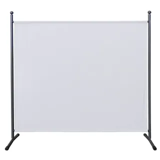 QUICK STAR Paravent 180 x 178 cm Stoff Raumteiler Groß Garten Stellwand Trennwand Balkon Sichtschutz Weiß