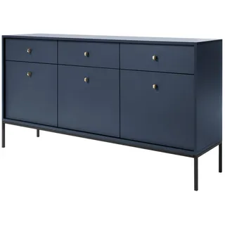 Selsey Monne 3-türig 120 x 80 x 40 cm dunkelblau