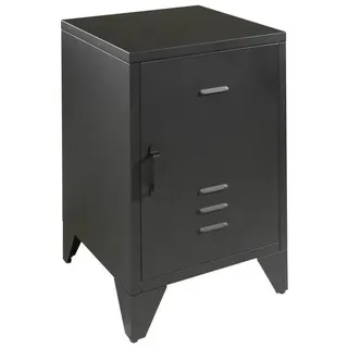 Vipack »Bronxx, mit Tür mit Magnetverschluss, dahinter 2 geräumige Fächer« B/H/T ca. 40x60x40cm, moderner Industrial-Style, verschiedene Farben, Schwarz Metall 40x60x40 cm Schlafzimmer, Nachttische