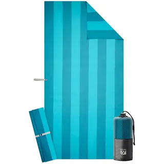 Blumtal Handtuch 90 x 180 cm türkis gestreift