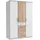 Drehtürenschrank Click 135 x 199 x 58 cm Weiß