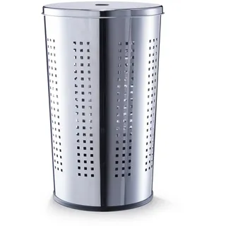 Zeller Wäschesammler Edelstahl 58 cm x 35,5 cm x 35,5 cm Silber