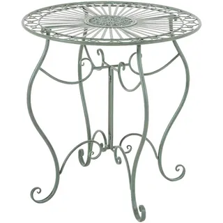 CLP Gartentisch rund Ø70 cm Metall Antik-Grün , Grün, Grün , Rund , 70x72x70 cm , Gartenmöbel, Gartentische, Gartentische